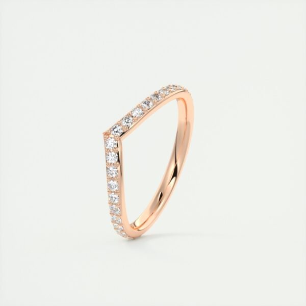 V-Shaped Diamond Eternity Band - Image 2