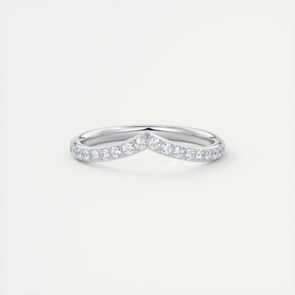 V-Shaped Diamond Eternity Band - Image 3