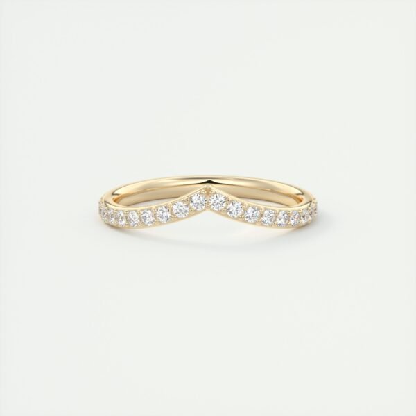 V-Shaped Diamond Eternity Band - Image 5