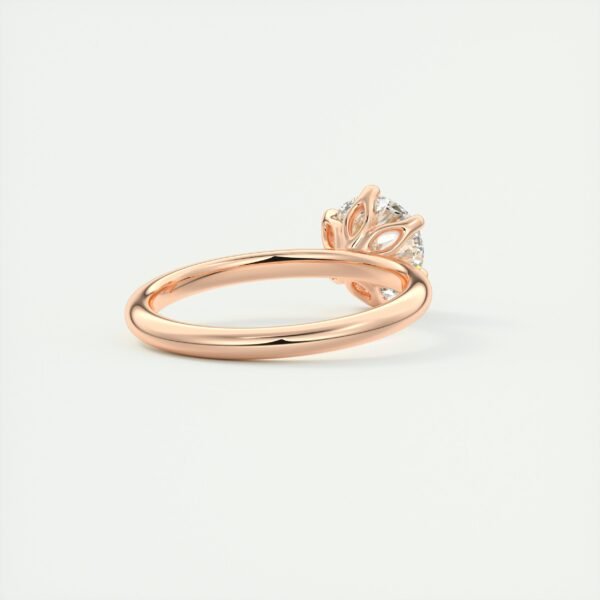 Classic Solitaire Diamond Ring with Six-Prong Setting - Image 3