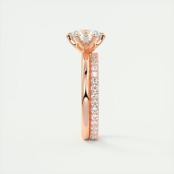 Classic Solitaire Diamond Ring with Six-Prong Setting - Image 4