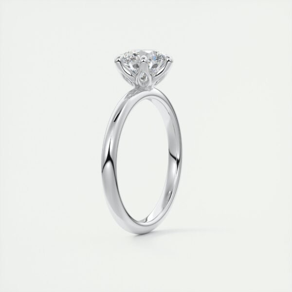 Classic Solitaire Diamond Ring with Six-Prong Setting - Image 10