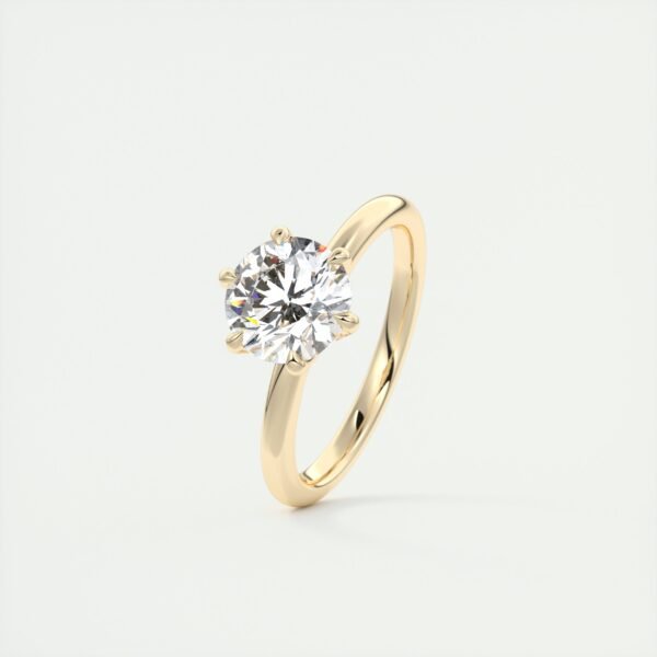 Classic Solitaire Diamond Ring with Six-Prong Setting - Image 25