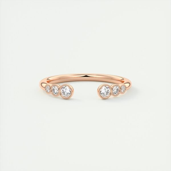 Delicate Five Diamond Open Ring
