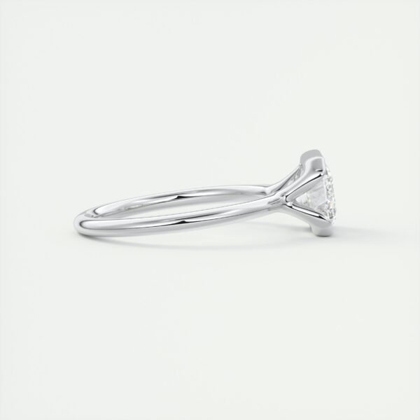 Emerald Cut Diamond Bezel Solitaire Ring - Image 9