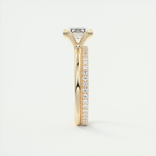 Emerald Cut Diamond Bezel Solitaire Ring - Image 22