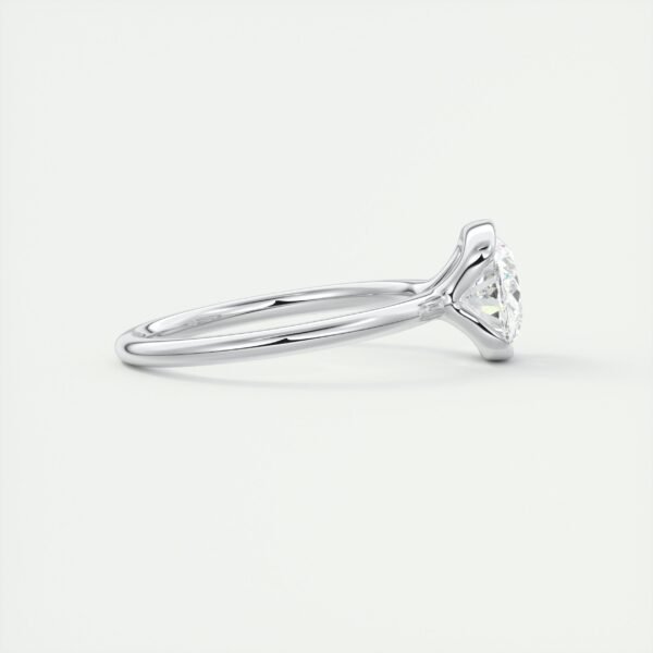 Oval Diamond Bezel Solitaire Ring - Image 9