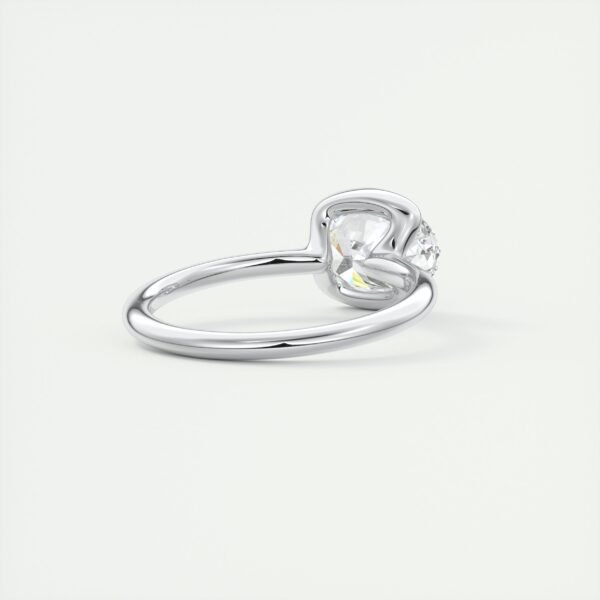 Oval Diamond Bezel Solitaire Ring - Image 10