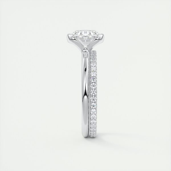 Oval Diamond Bezel Solitaire Ring - Image 11