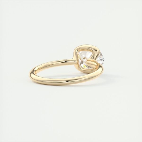 Oval Diamond Bezel Solitaire Ring - Image 19