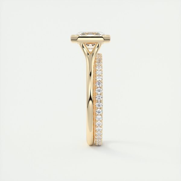Asscher Cut Diamond Bezel Solitaire Ring - Image 21