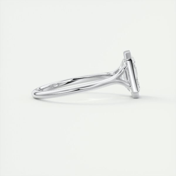 Emerald Cut Diamond Bezel Solitaire Ring - Image 9