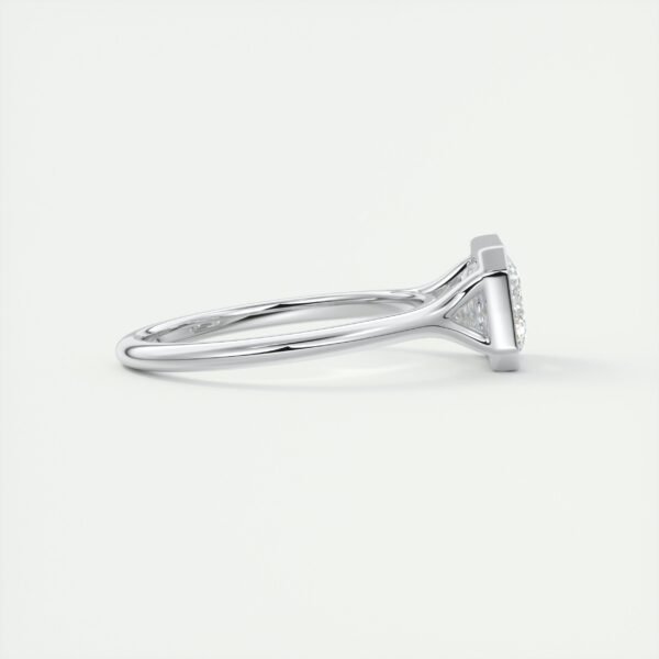 Emerald Cut Diamond Bezel Solitaire Ring - Image 10