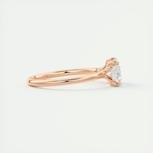 Emerald Cut Diamond Solitaire Ring - Image 2