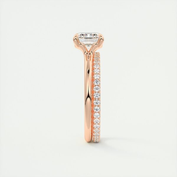 Emerald Cut Diamond Solitaire Ring - Image 4