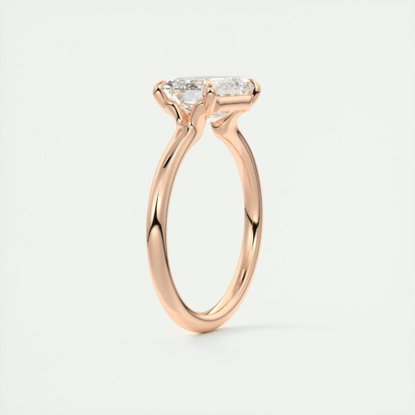 Emerald Cut Diamond Solitaire Ring - Image 5