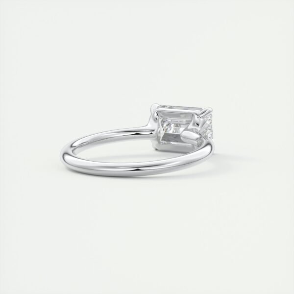 Emerald Cut Diamond Solitaire Ring - Image 10
