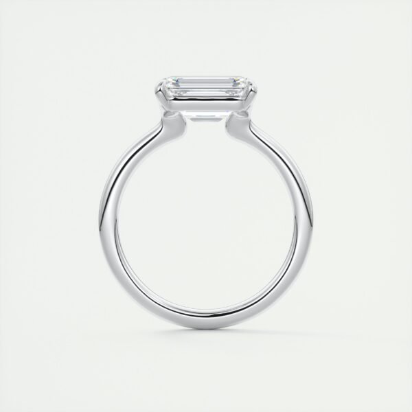 Emerald Cut Diamond Solitaire Ring - Image 13