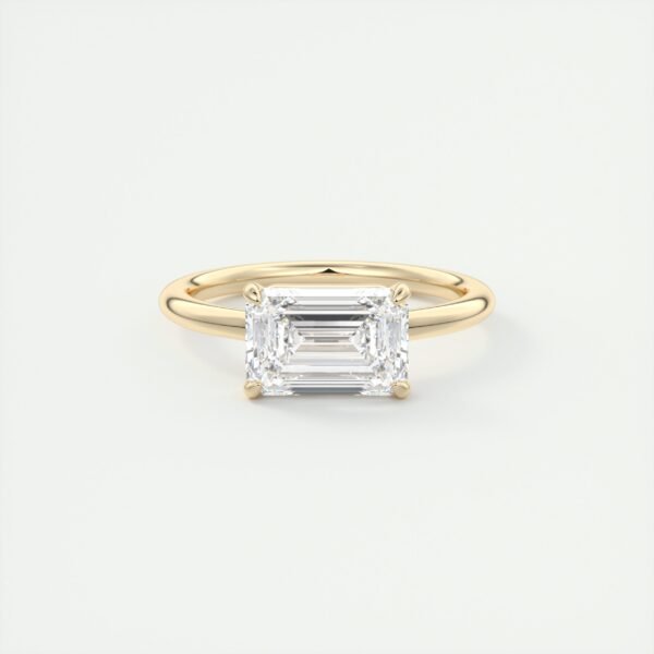 Emerald Cut Diamond Solitaire Ring - Image 16