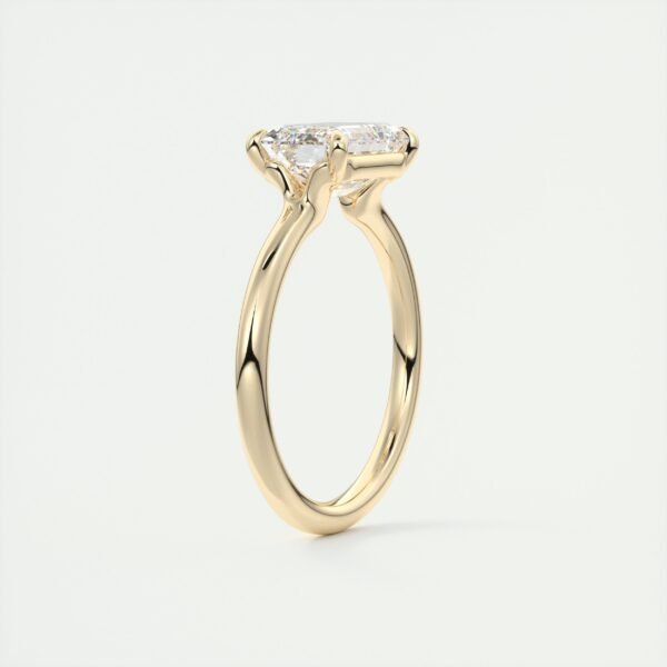 Emerald Cut Diamond Solitaire Ring - Image 24