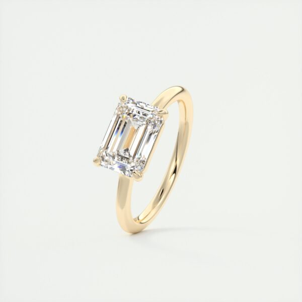 Emerald Cut Diamond Solitaire Ring - Image 28