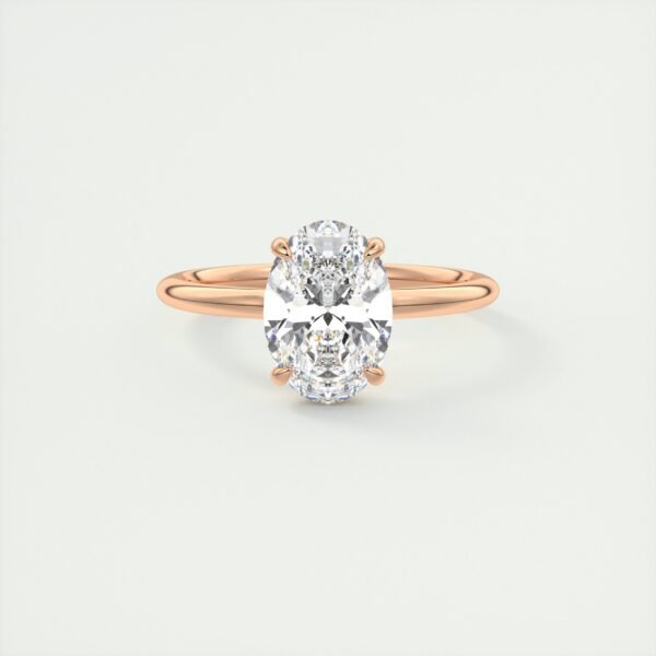 Classic Oval Diamond Solitaire Ring