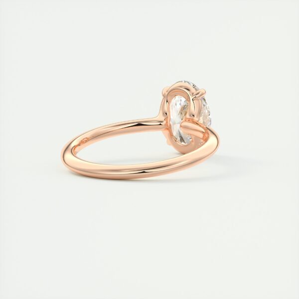 Classic Oval Diamond Solitaire Ring - Image 3