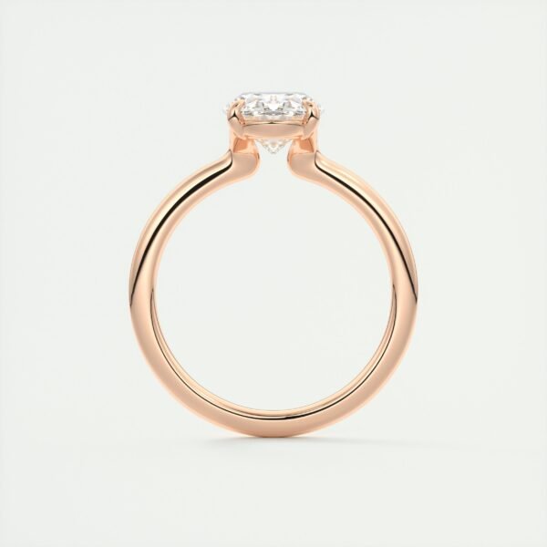 Classic Oval Diamond Solitaire Ring - Image 6
