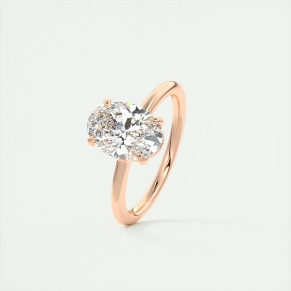Classic Oval Diamond Solitaire Ring - Image 7