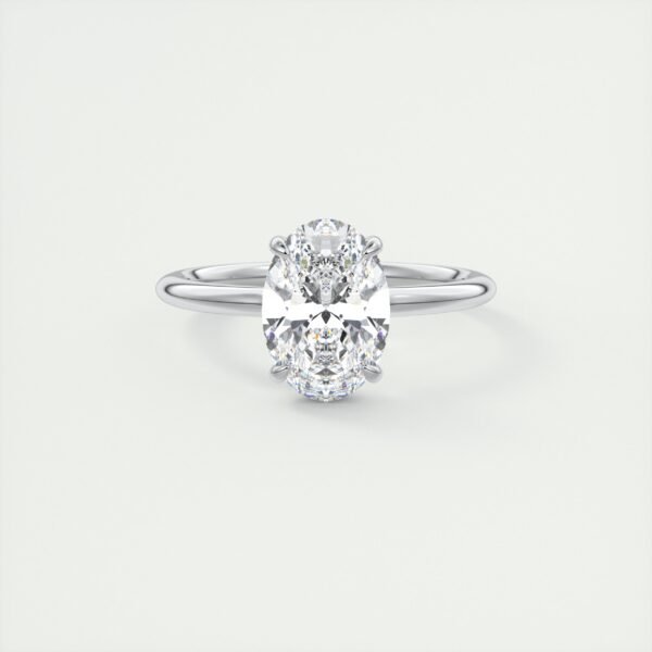 Classic Oval Diamond Solitaire Ring - Image 8