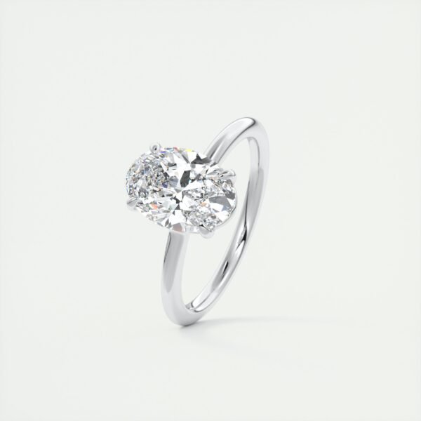 Classic Oval Diamond Solitaire Ring - Image 14