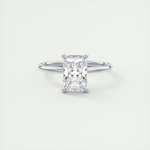 Radiant Cut Diamond Solitaire Ring - Image 8