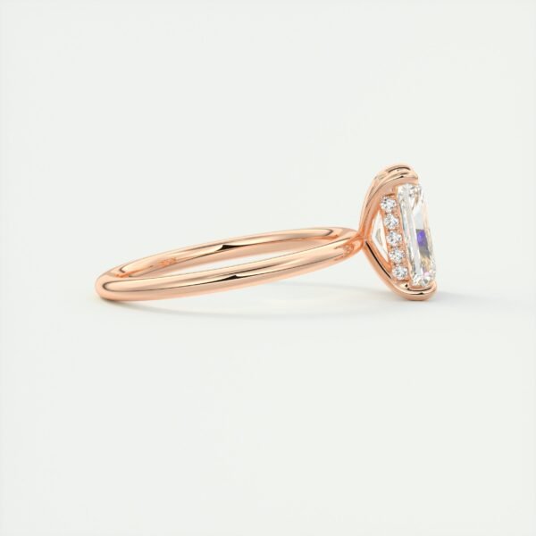 Emerald Cut Diamond Solitaire Ring - Image 2