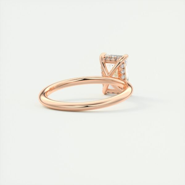 Emerald Cut Diamond Solitaire Ring - Image 3