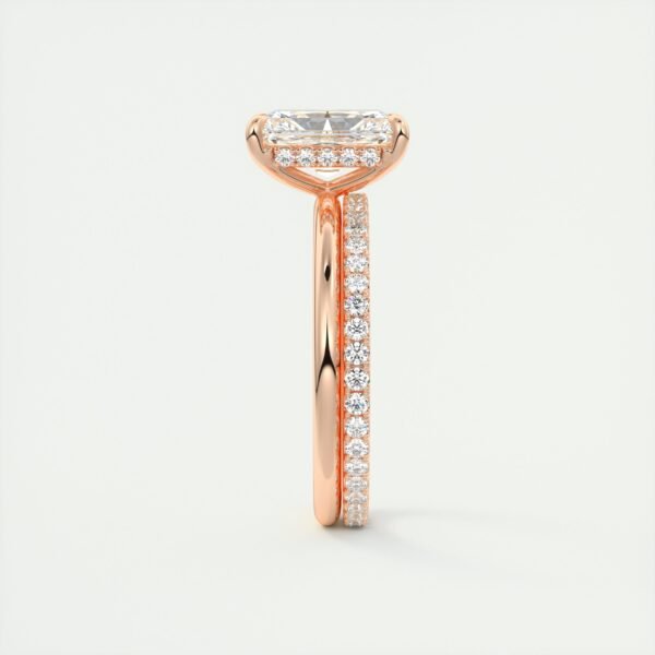 Emerald Cut Diamond Solitaire Ring - Image 4