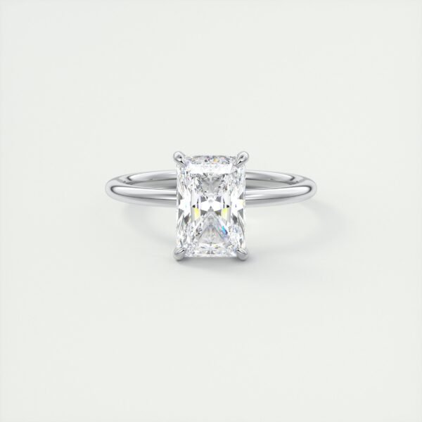Emerald Cut Diamond Solitaire Ring - Image 8