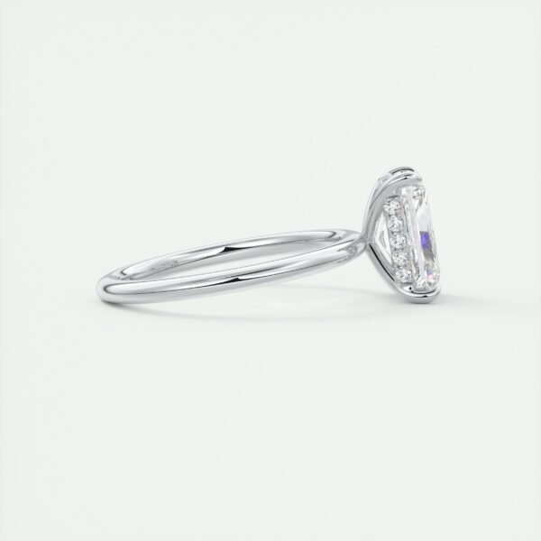 Emerald Cut Diamond Solitaire Ring - Image 9