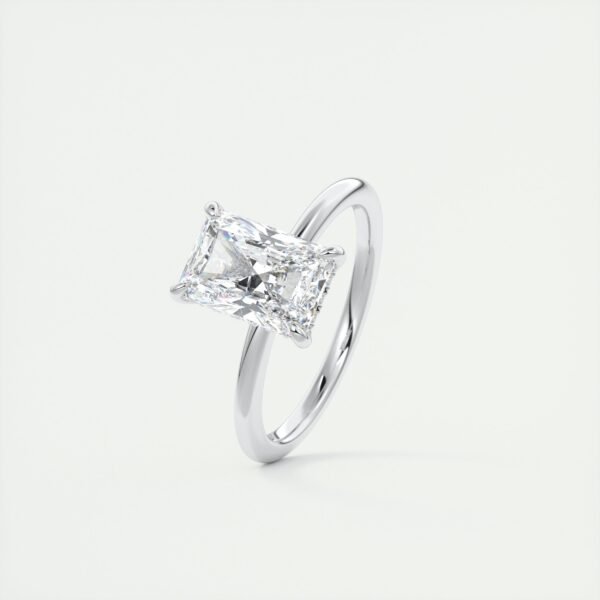 Emerald Cut Diamond Solitaire Ring - Image 14