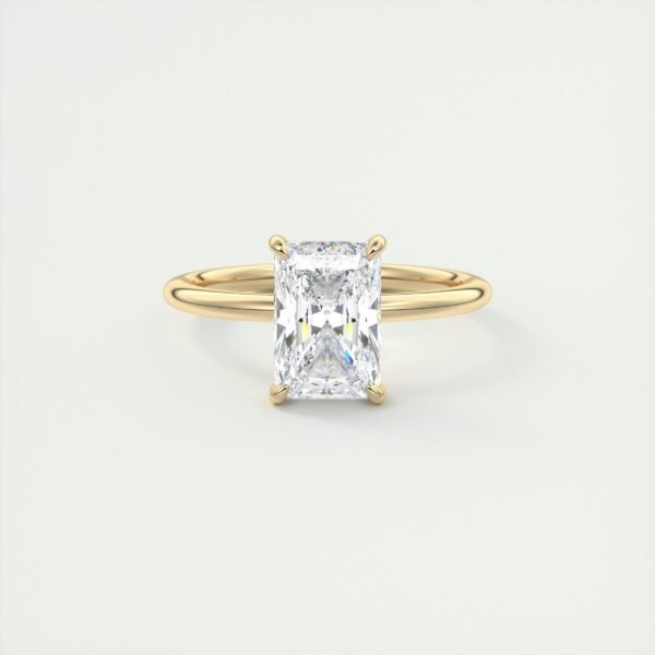 Emerald Cut Diamond Solitaire Ring - Image 16