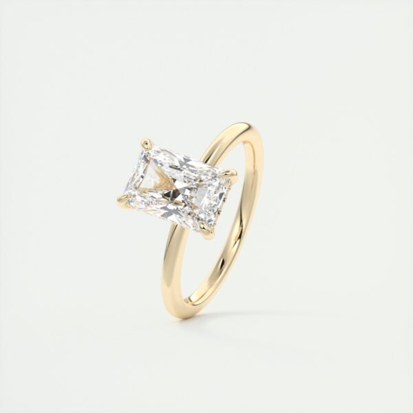 Emerald Cut Diamond Solitaire Ring - Image 27