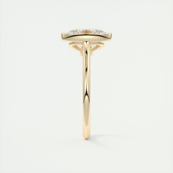Oval Diamond Bezel Solitaire Ring - Image 20