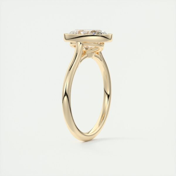 Oval Diamond Bezel Solitaire Ring - Image 22