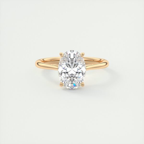 Classic Oval Diamond Solitaire Ring