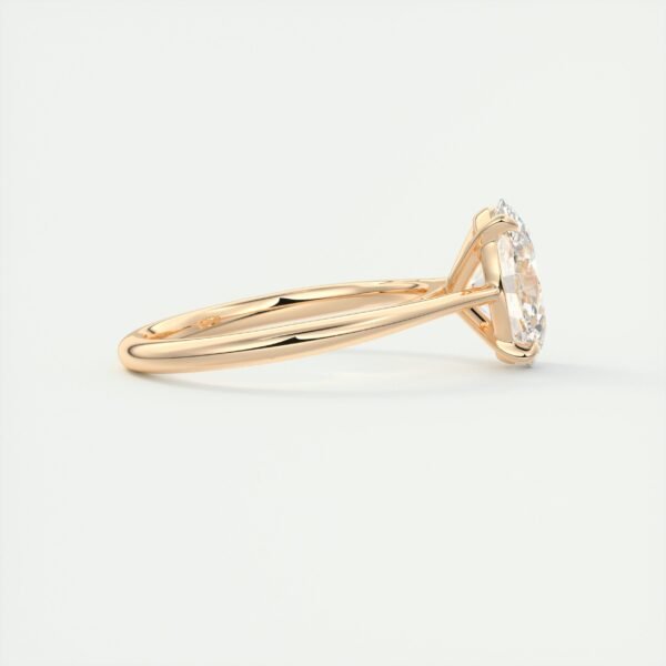 Classic Oval Diamond Solitaire Ring - Image 2