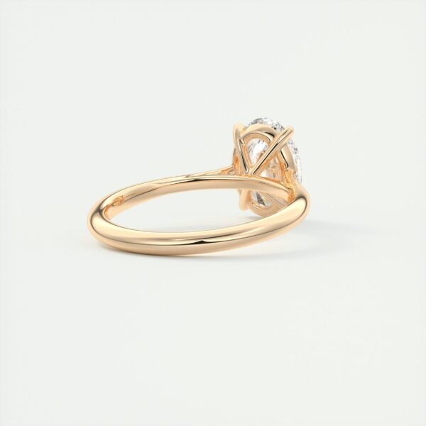 Classic Oval Diamond Solitaire Ring - Image 3