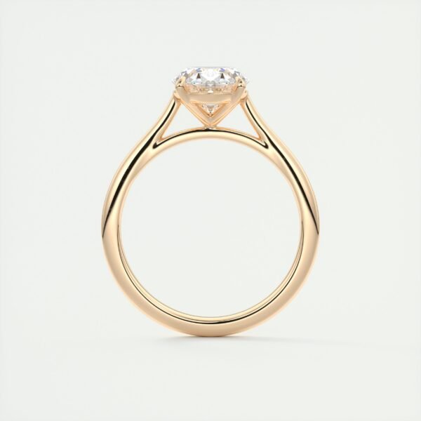 Classic Oval Diamond Solitaire Ring - Image 6