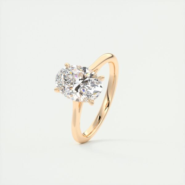 Classic Oval Diamond Solitaire Ring - Image 7