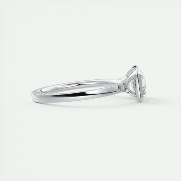 Emerald Cut Diamond Bezel Solitaire Ring - Image 10