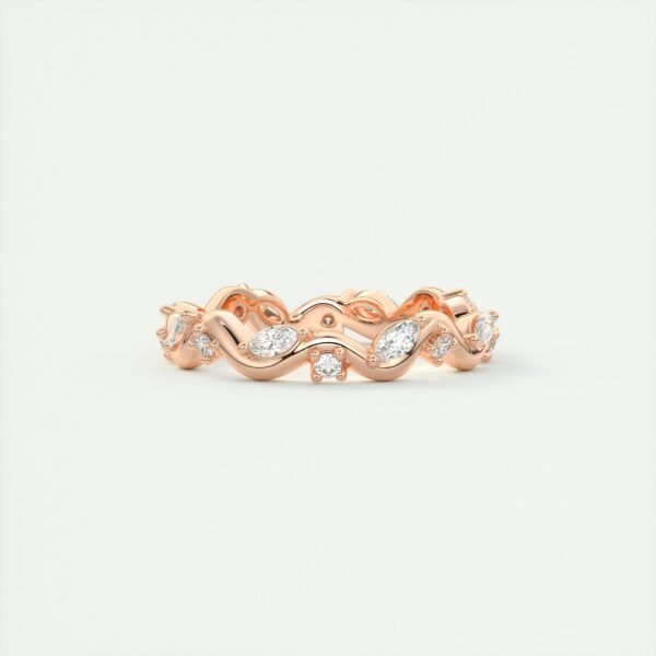 Wavy Marquise Diamond Eternity Band