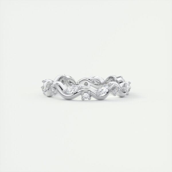 Wavy Marquise Diamond Eternity Band - Image 3